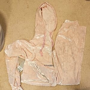 Spyder Light Pink Velour Hoodie and Joggers